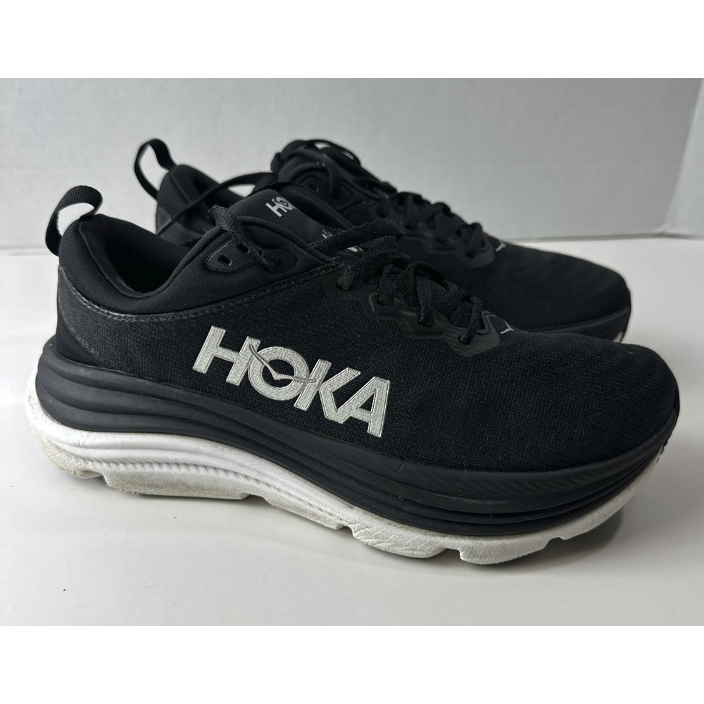 Hoka One One Gaviota 5 Women's Size 8.5B Black Running Shoes 8.5 1134235 BWHT - Picture 6 of 13